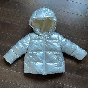 GAP Toddler Silver Metallic ColdControl Max Puffer Jacket